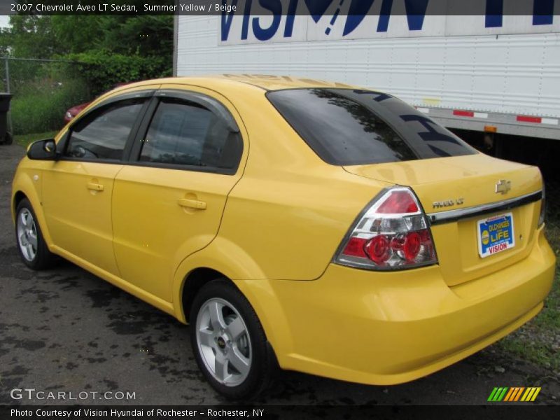 Summer Yellow / Beige 2007 Chevrolet Aveo LT Sedan