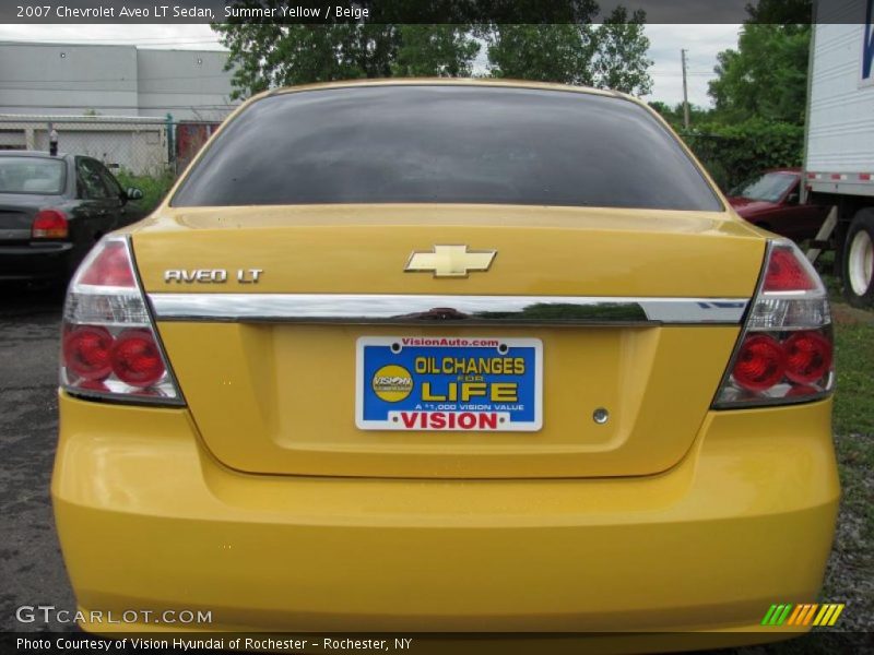 Summer Yellow / Beige 2007 Chevrolet Aveo LT Sedan