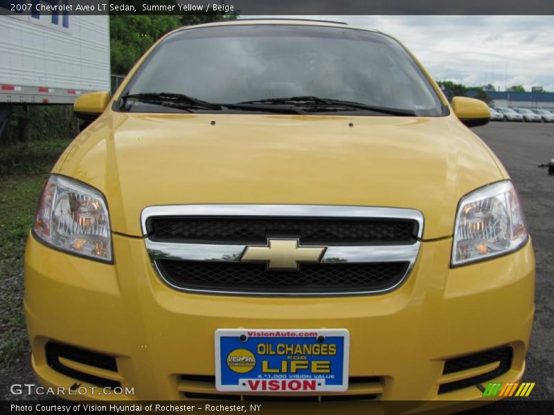Summer Yellow / Beige 2007 Chevrolet Aveo LT Sedan