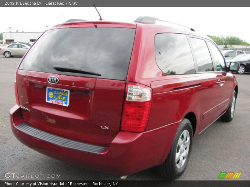 Claret Red / Gray 2009 Kia Sedona LX