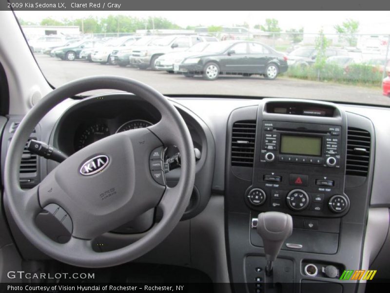 Claret Red / Gray 2009 Kia Sedona LX