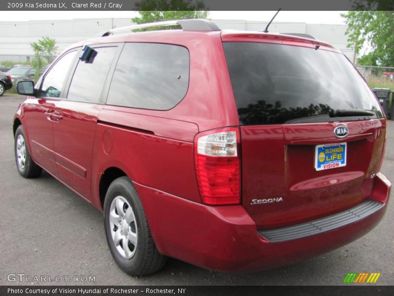 Claret Red / Gray 2009 Kia Sedona LX