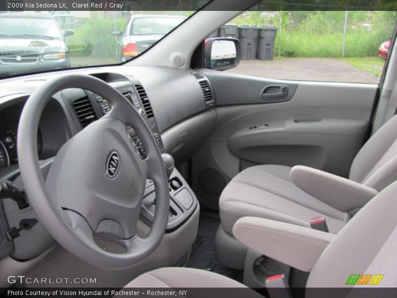 Claret Red / Gray 2009 Kia Sedona LX