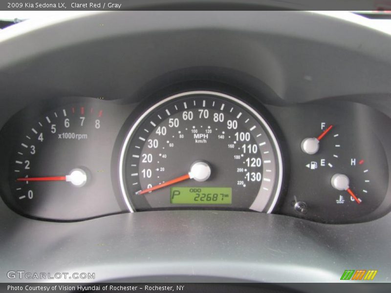 Claret Red / Gray 2009 Kia Sedona LX