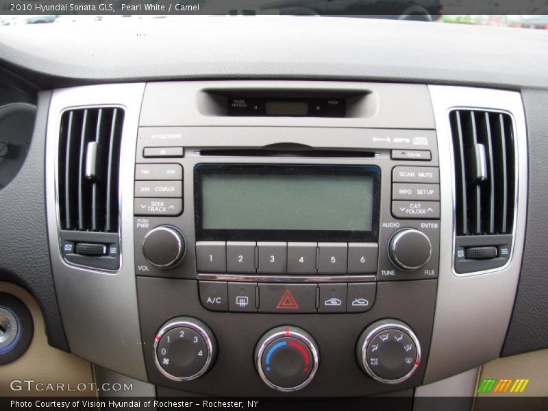 Pearl White / Camel 2010 Hyundai Sonata GLS