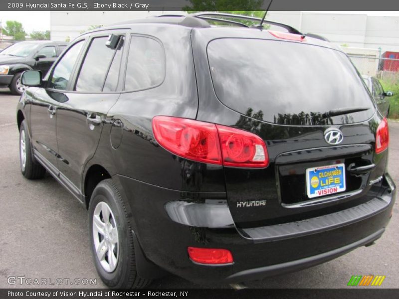 Ebony Black / Gray 2009 Hyundai Santa Fe GLS