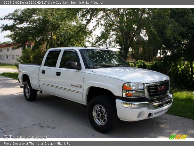 Summit White / Neutral 2005 GMC Sierra 2500HD SLT Crew Cab 4x4