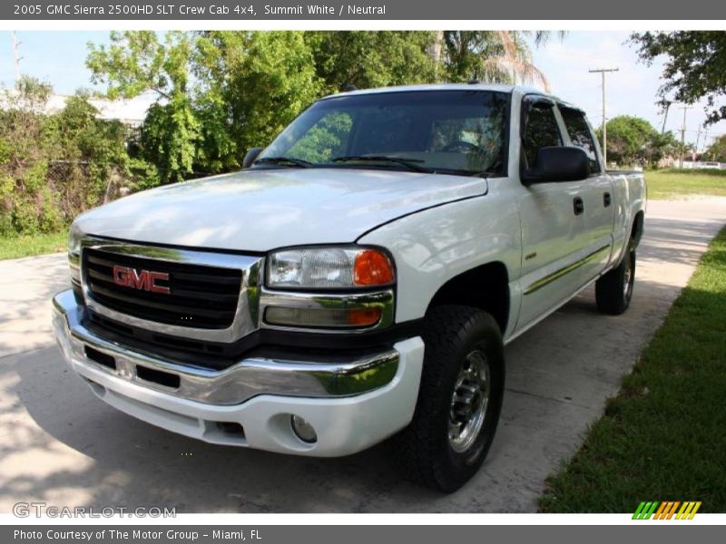 Summit White / Neutral 2005 GMC Sierra 2500HD SLT Crew Cab 4x4