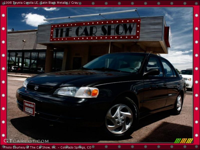 Satin Black Metallic / Gray 1998 Toyota Corolla LE