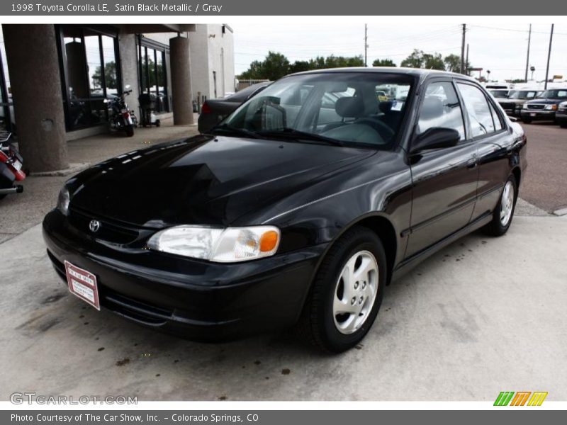Satin Black Metallic / Gray 1998 Toyota Corolla LE