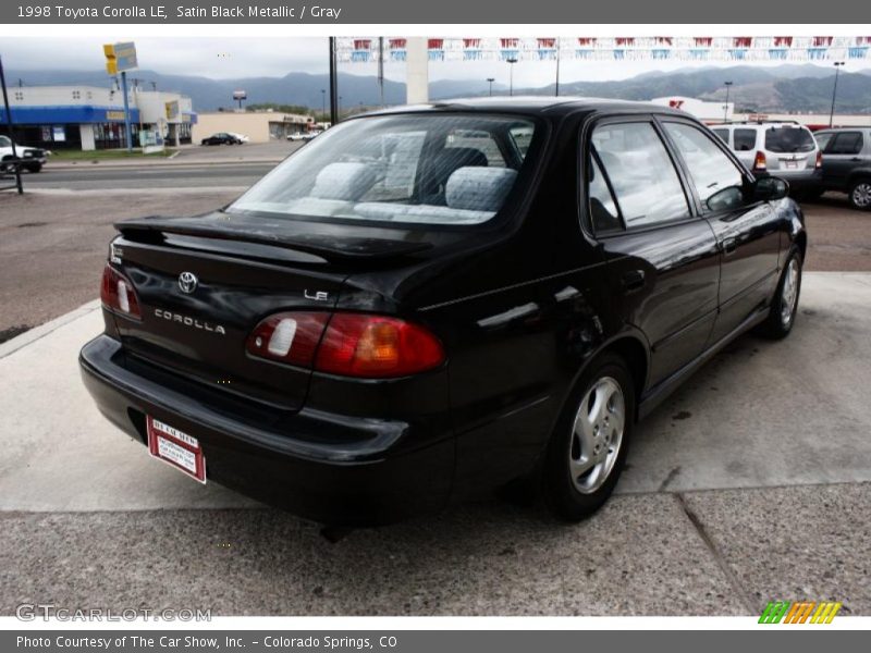 Satin Black Metallic / Gray 1998 Toyota Corolla LE