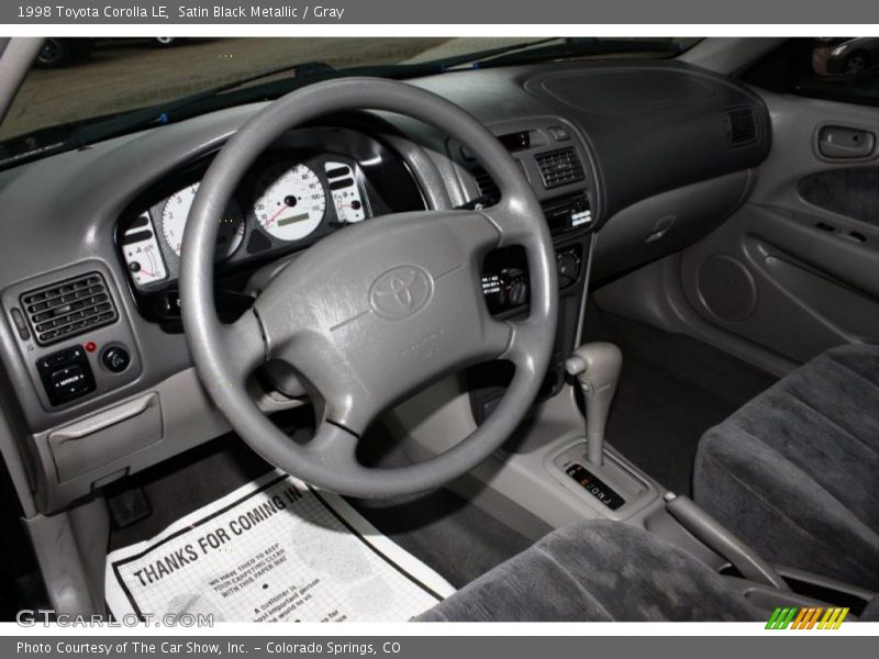 Satin Black Metallic / Gray 1998 Toyota Corolla LE
