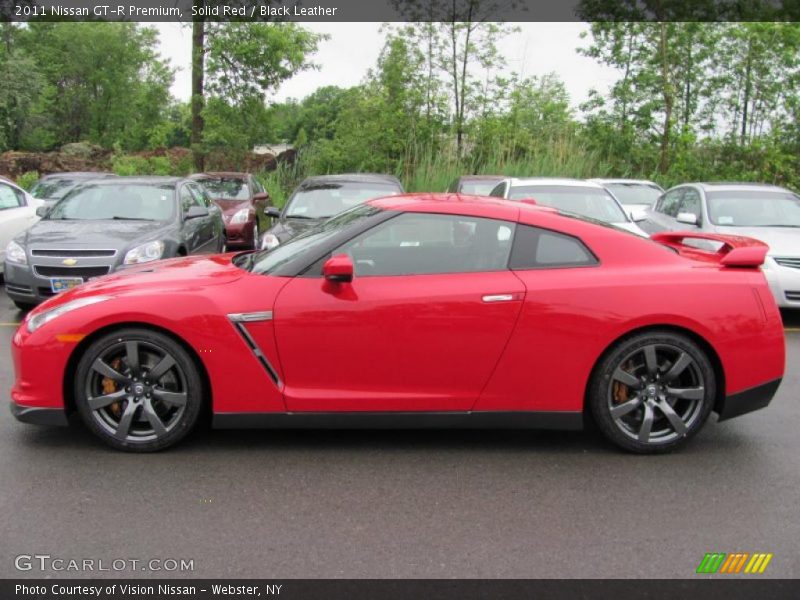 Solid Red / Black Leather 2011 Nissan GT-R Premium