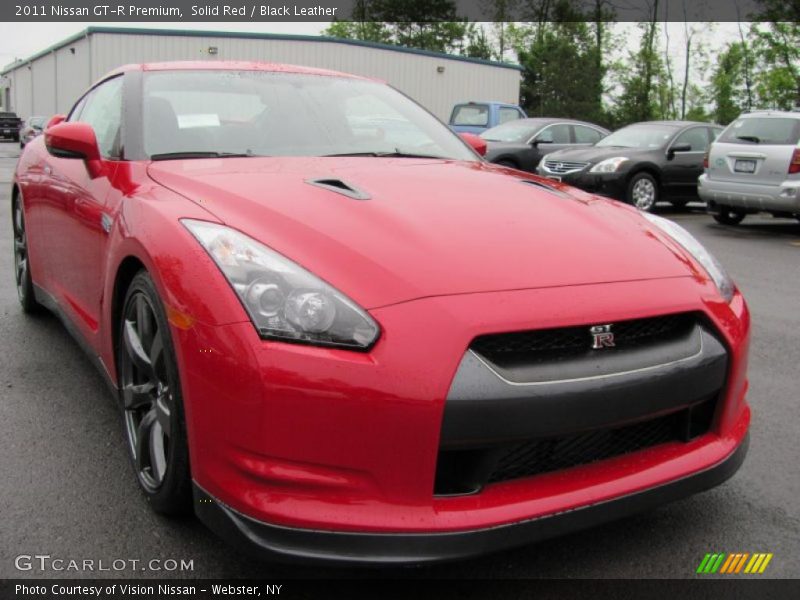 Solid Red / Black Leather 2011 Nissan GT-R Premium