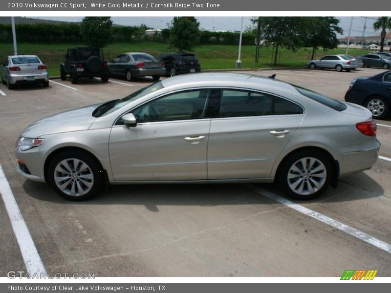 White Gold Metallic / Cornsilk Beige Two Tone 2010 Volkswagen CC Sport