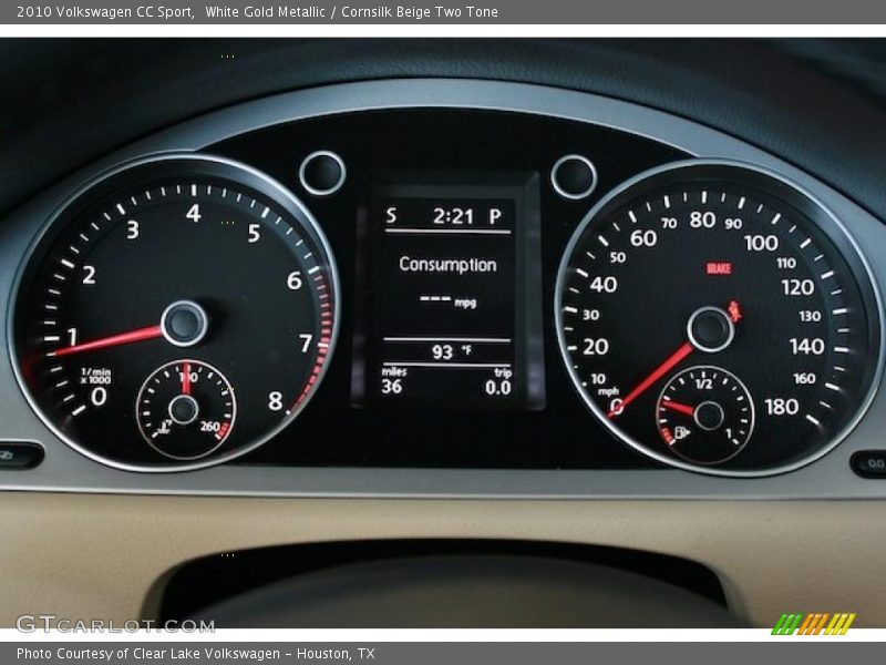 White Gold Metallic / Cornsilk Beige Two Tone 2010 Volkswagen CC Sport
