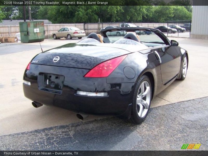 Magnetic Black / Burnt Orange 2008 Nissan 350Z Touring Roadster