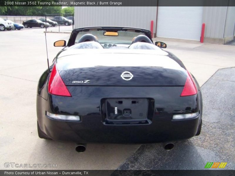 Magnetic Black / Burnt Orange 2008 Nissan 350Z Touring Roadster