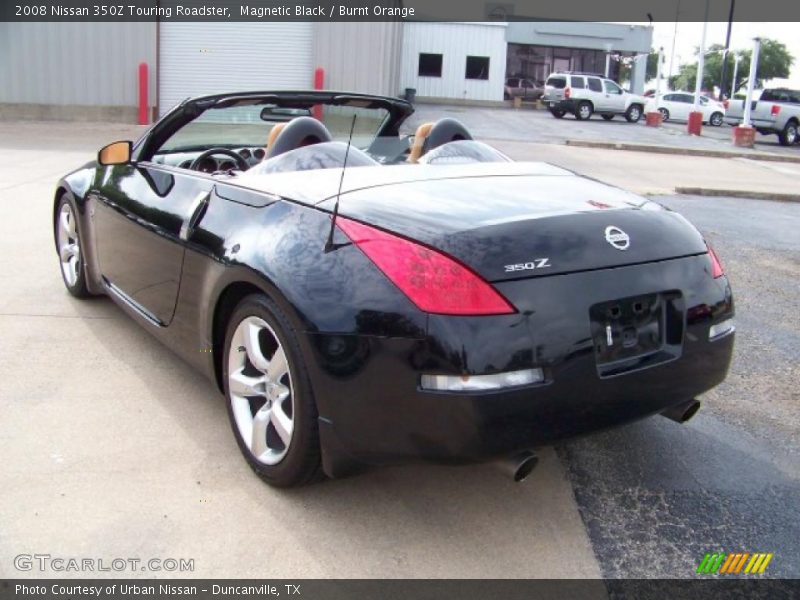 Magnetic Black / Burnt Orange 2008 Nissan 350Z Touring Roadster