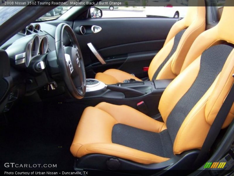 Magnetic Black / Burnt Orange 2008 Nissan 350Z Touring Roadster