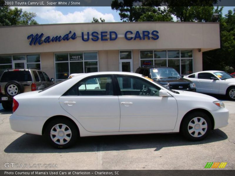 Super White / Stone 2003 Toyota Camry LE