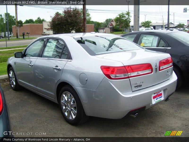 Brilliant Silver Metallic / Steel Gray 2010 Lincoln MKZ FWD