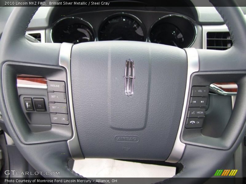 Brilliant Silver Metallic / Steel Gray 2010 Lincoln MKZ FWD