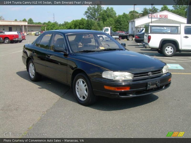 Dark Emerald Pearl / Beige 1994 Toyota Camry XLE V6 Sedan