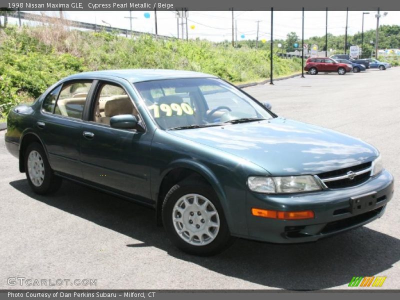 Cypress Pearl Metallic / Beige 1998 Nissan Maxima GLE