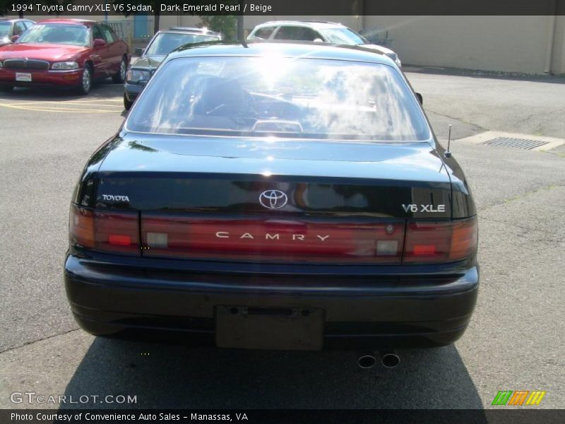 Dark Emerald Pearl / Beige 1994 Toyota Camry XLE V6 Sedan