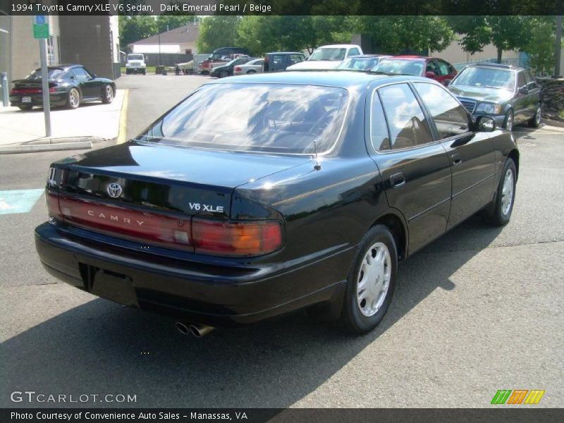 Dark Emerald Pearl / Beige 1994 Toyota Camry XLE V6 Sedan