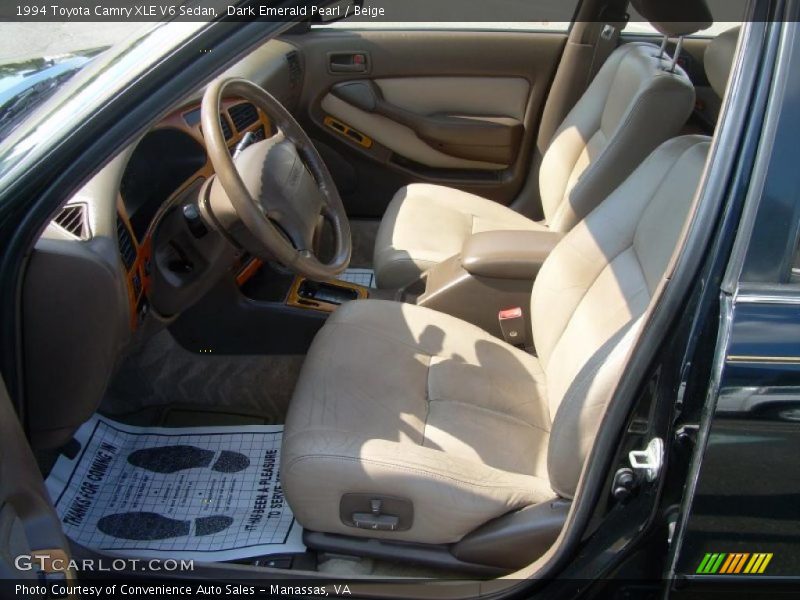 Dark Emerald Pearl / Beige 1994 Toyota Camry XLE V6 Sedan