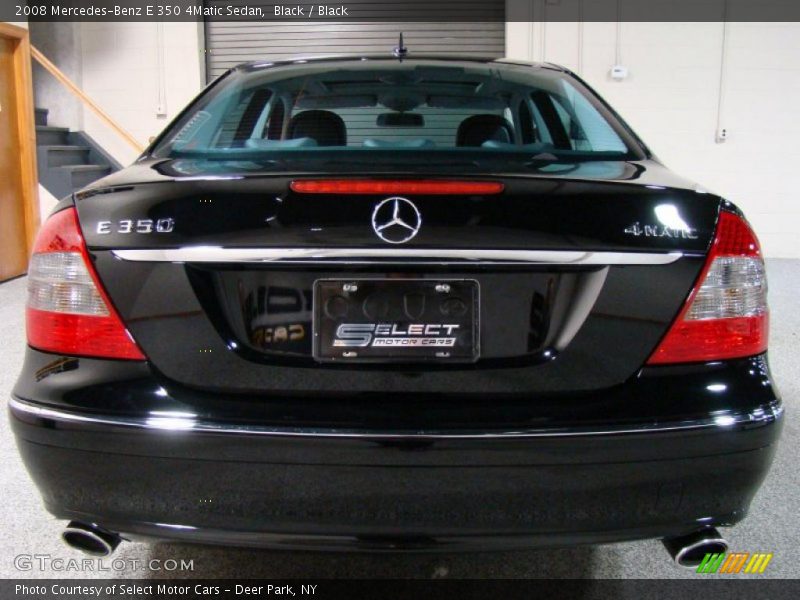 Black / Black 2008 Mercedes-Benz E 350 4Matic Sedan