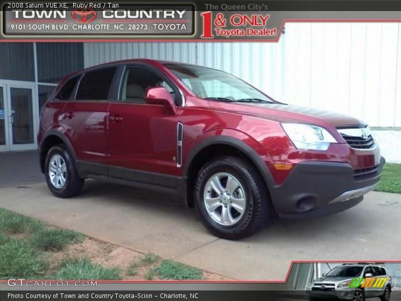 Ruby Red / Tan 2008 Saturn VUE XE