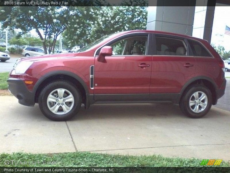 Ruby Red / Tan 2008 Saturn VUE XE