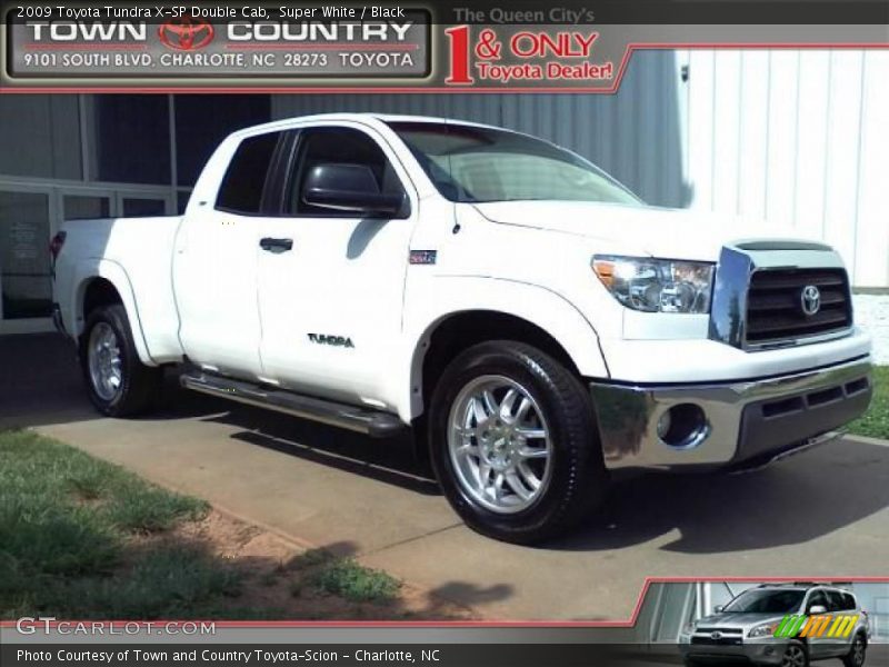 Super White / Black 2009 Toyota Tundra X-SP Double Cab
