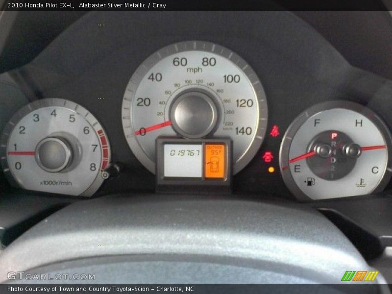 Alabaster Silver Metallic / Gray 2010 Honda Pilot EX-L