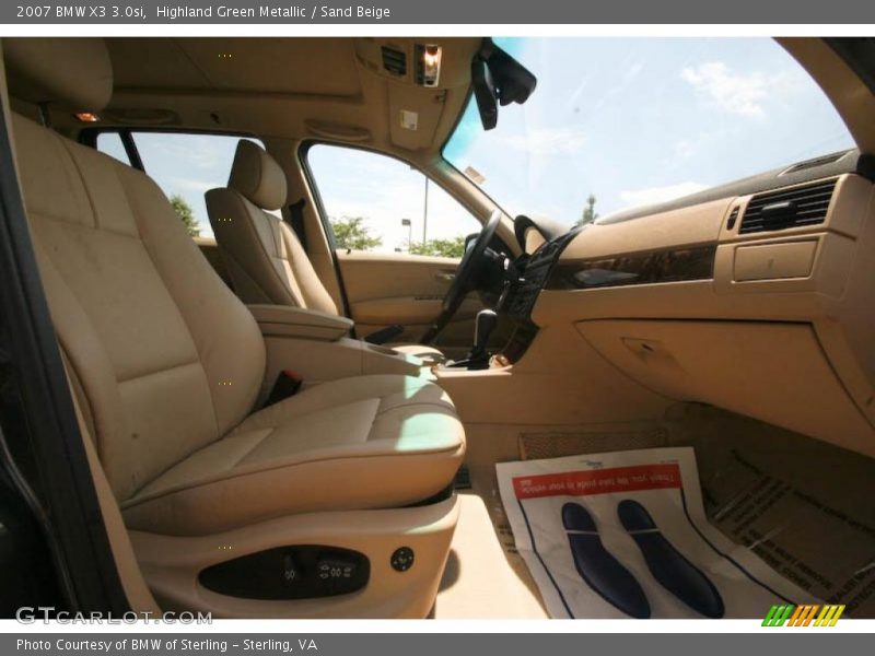 Highland Green Metallic / Sand Beige 2007 BMW X3 3.0si