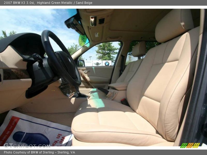 Highland Green Metallic / Sand Beige 2007 BMW X3 3.0si