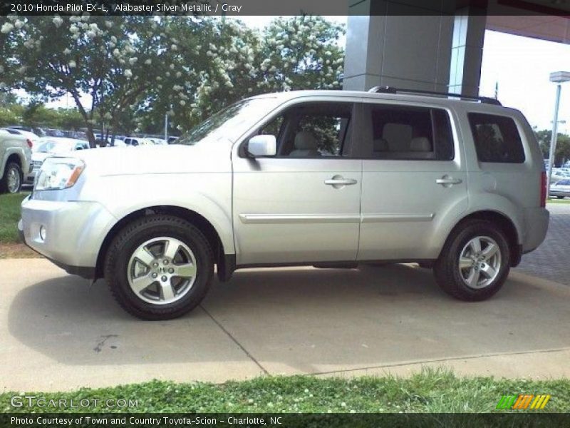 Alabaster Silver Metallic / Gray 2010 Honda Pilot EX-L
