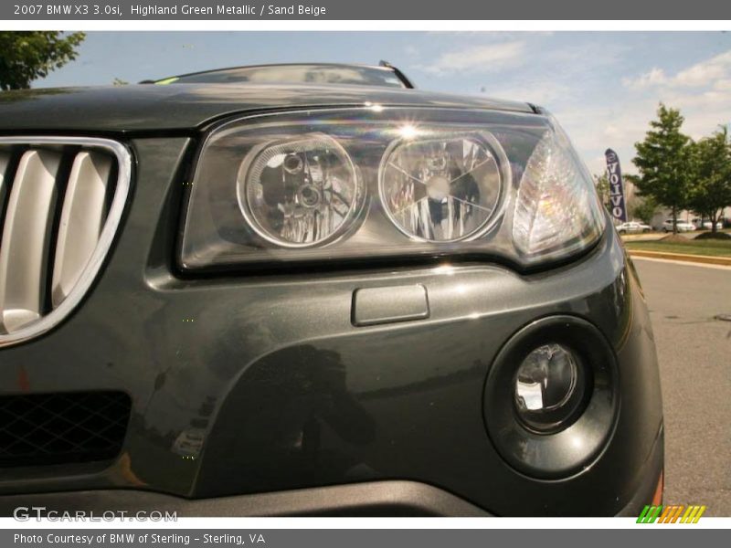 Highland Green Metallic / Sand Beige 2007 BMW X3 3.0si