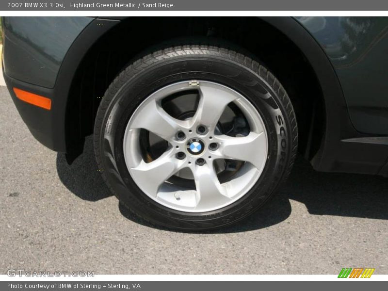 Highland Green Metallic / Sand Beige 2007 BMW X3 3.0si
