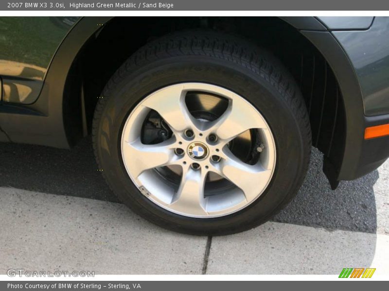 Highland Green Metallic / Sand Beige 2007 BMW X3 3.0si