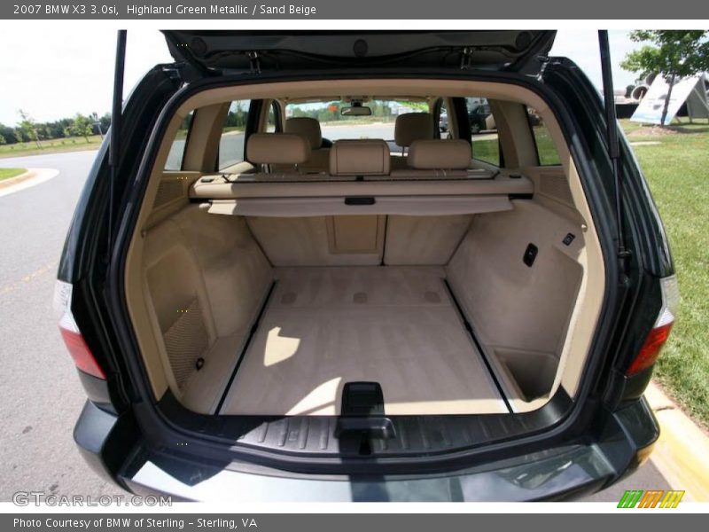 Highland Green Metallic / Sand Beige 2007 BMW X3 3.0si