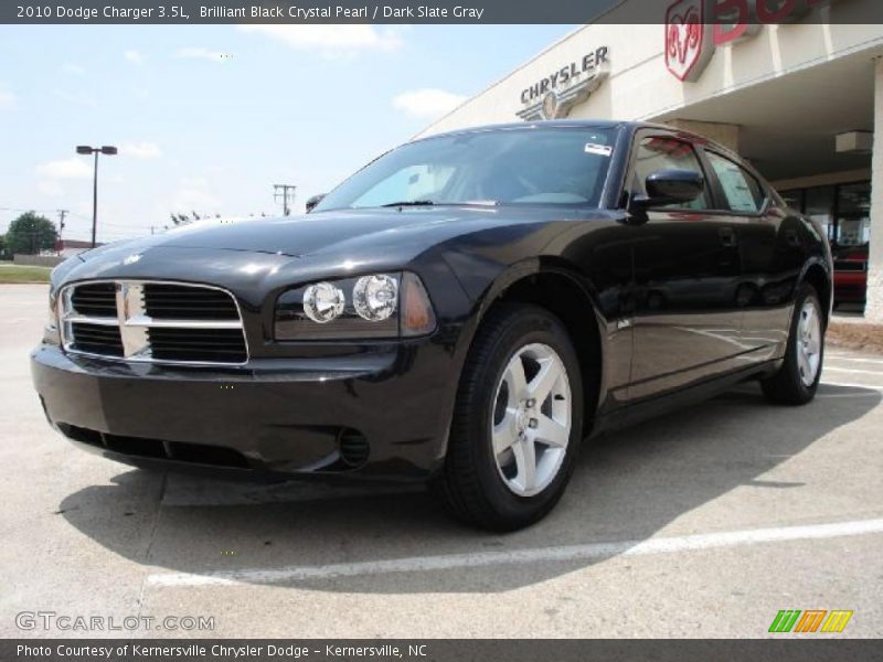 Brilliant Black Crystal Pearl / Dark Slate Gray 2010 Dodge Charger 3.5L
