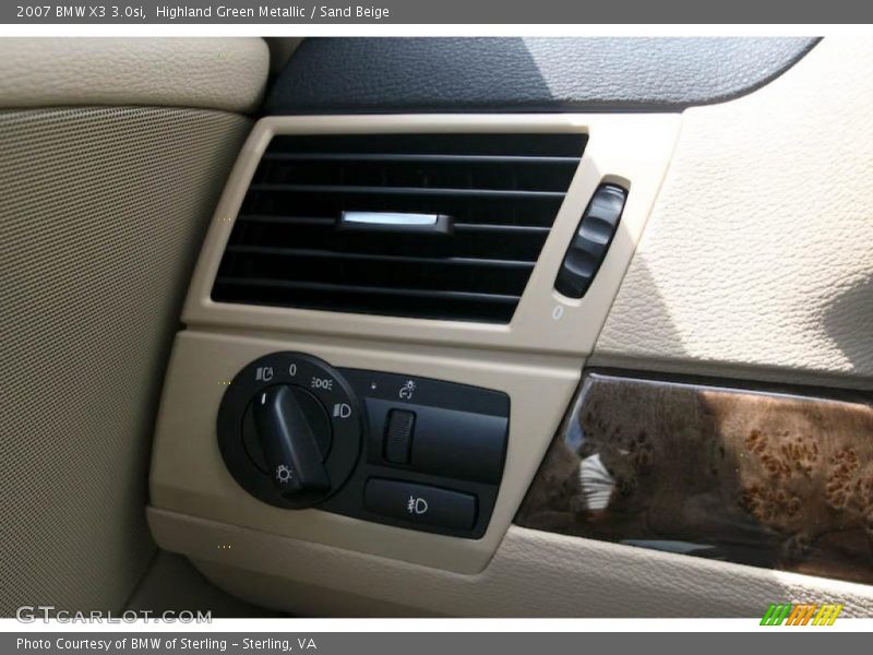 Highland Green Metallic / Sand Beige 2007 BMW X3 3.0si