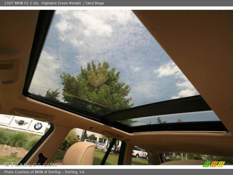 Highland Green Metallic / Sand Beige 2007 BMW X3 3.0si