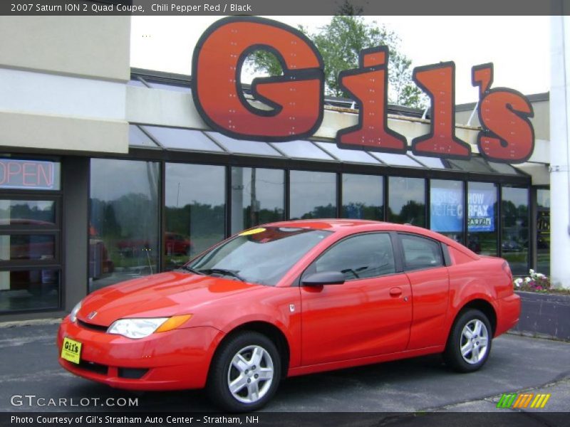 Chili Pepper Red / Black 2007 Saturn ION 2 Quad Coupe