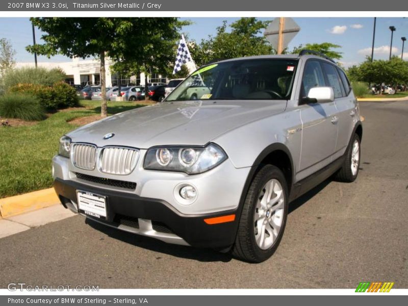 Titanium Silver Metallic / Grey 2007 BMW X3 3.0si