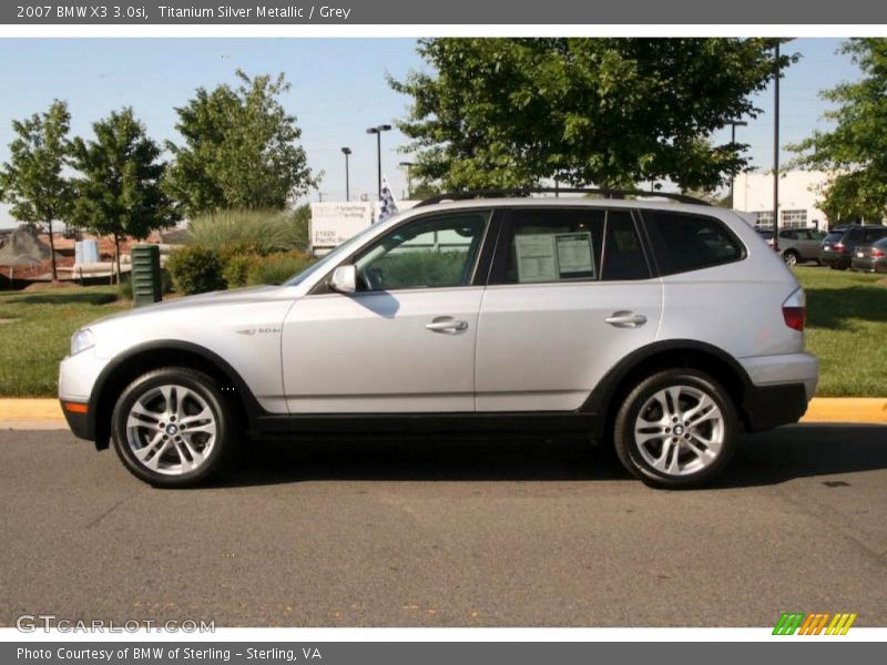 Titanium Silver Metallic / Grey 2007 BMW X3 3.0si